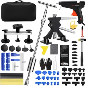 All-in-One Dent Repair Kit: Dent Lifter, Slide Hammer, Bridge Puller & Glue Gun for Car Body, Appliance & Hail Damage Fixes