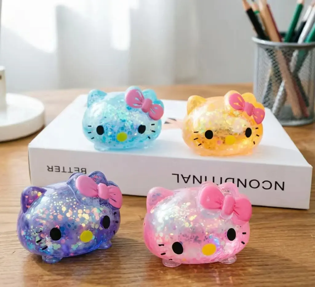 Squeeze Toy Flash Glitter Stress Ball Slow Rising Squishy Fidget Toy Sensory Anxiety Relief Novelty Gift