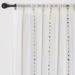 Beaded Gold Strip Curtain, Lightweight Sheer Fabric, Long Vertical Design, Privacy Protection, Living Room Bedroom Decor