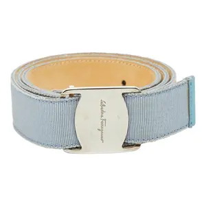 Pre-owned SALVATORE FERRAGAMO Canvas Small Leather Goods Vara Belt