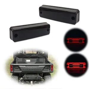 2pcs Smoke Red LED Taillight Brake lamps Lights For Honda Pioneer 520 700 1000 2014 2015 2016 2017 2018 2019 2020 2021 2022 2023  2024