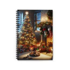 Cozy Holiday Spiral Notebook - Ruled Line, Christmas Journal, Gift for Writers, Festive Notebook, Holiday Planner, Winter Stationery