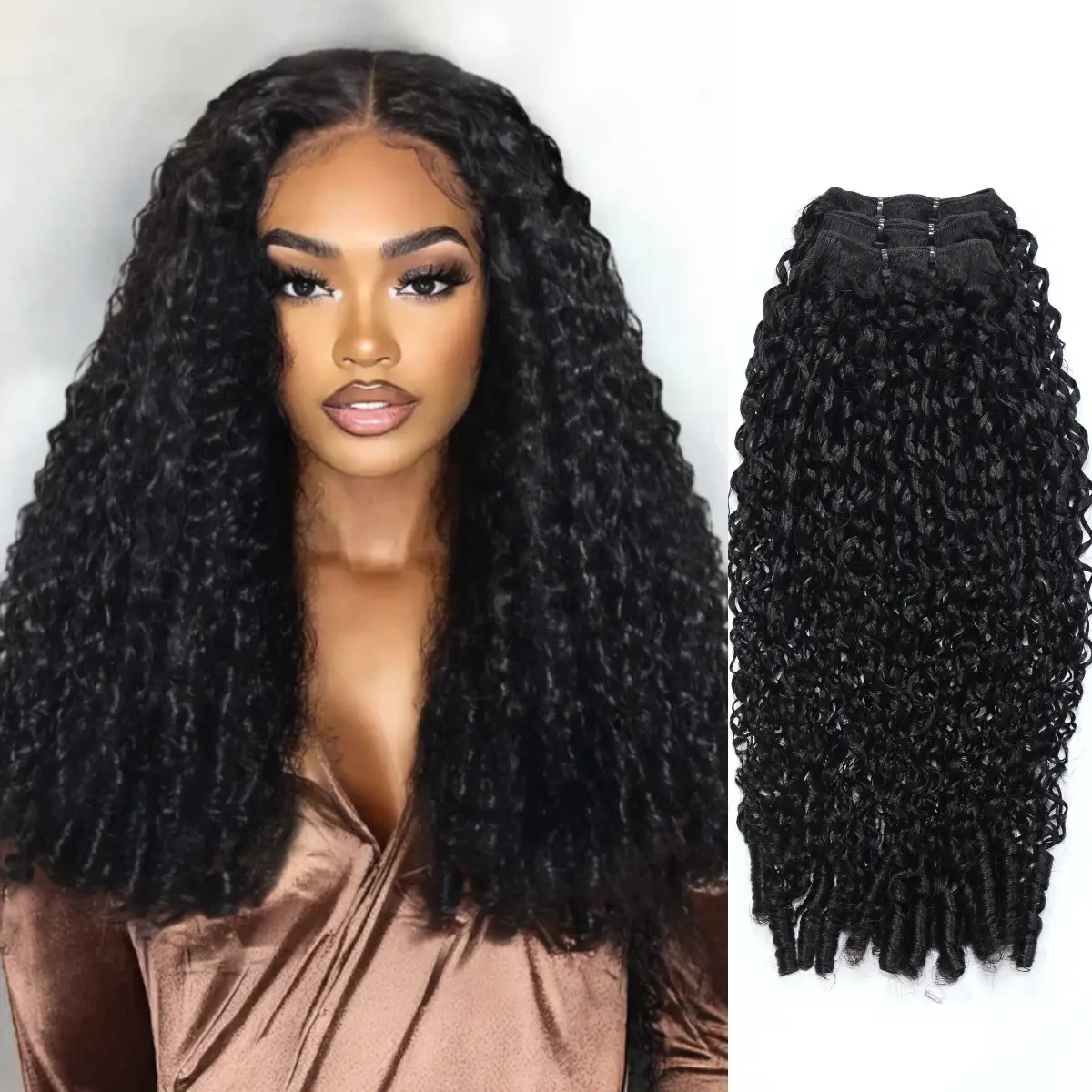 Sunber Virgin Hair 1/3 Pcs Spiral Curls Water Curly Hair Twist Out At The End Human Hair Bundles summerwins