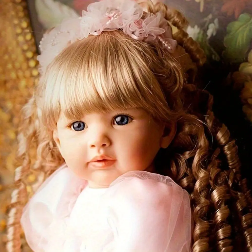 Lifelike 60 CM Soft Vinyl Reborn Cloth Body Doll Alive 24 Inch Newborn Baby Lovely Play House Dress Up Toy Birthday Gift (Some Parts Random), Home Decoration