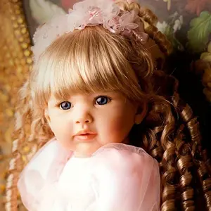 GUESSBELLY Lifelike 60 CM Soft Vinyl Reborn Cloth Body Doll Alive 24 Inch Newborn Baby Lovely Play House Dress Up Toy Birthday Gift (Some Parts Random), Home Decoration