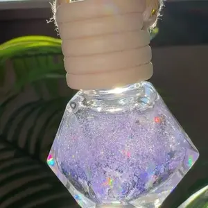 Bamboo Oil Diffuser For Office or Small Space Air Freshener Reed Diffuser Natural Oil Diffuser Fragrance Hanging Fragrance Non Toxic Fragrance with Glitter Lavender Lemonade