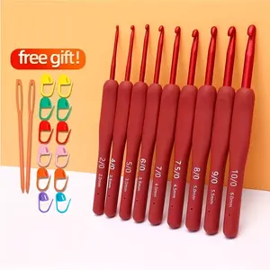 23-piece crochet hook set, featuring ergonomically designed 2-6mm crochet hooks and equipped with knitting hook supplies, suitable for crochet beginners/enthusiasts (accessory colors are random)