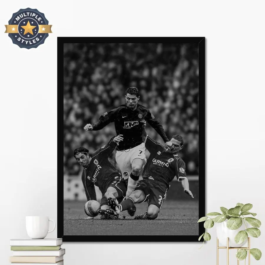 Cristiano Ronaldo Poster, Ronaldo Wall Art, Football Poster, Soccer Wall Art, Gift For Him, Vintage Aesthetic, Motivational Sport Poster