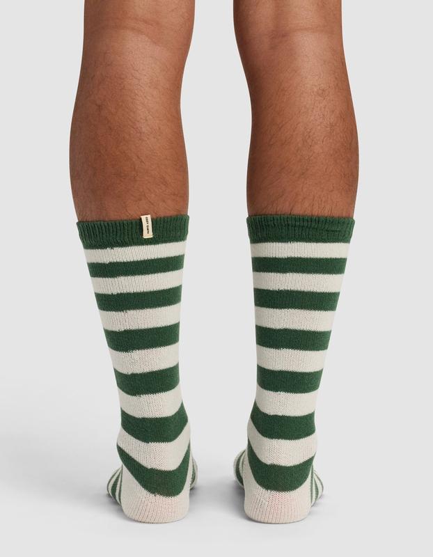 The Striped Plush Lounge Sock - Last Chance