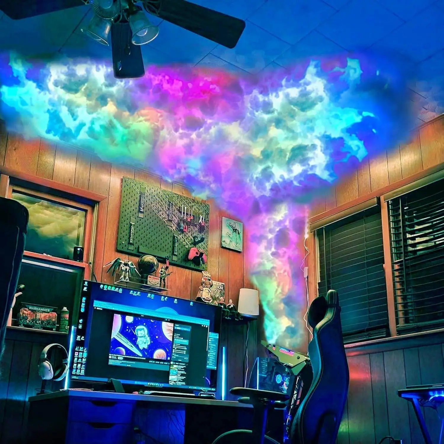 Cloud LED Lights for Ceiling.3D Thunder Clouds RGB Light with Music Sync