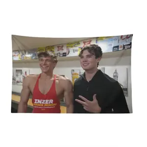 Clavicular Gets Brutally Framemogged By ASU Frat Leader Iconic Moment Wall Flag - Celebrate Sports History with Teamwork Excellence and Collaboration Tribute Decor Tapestry Bedroom Dorm Wall AthleteFlags Athlete Flags