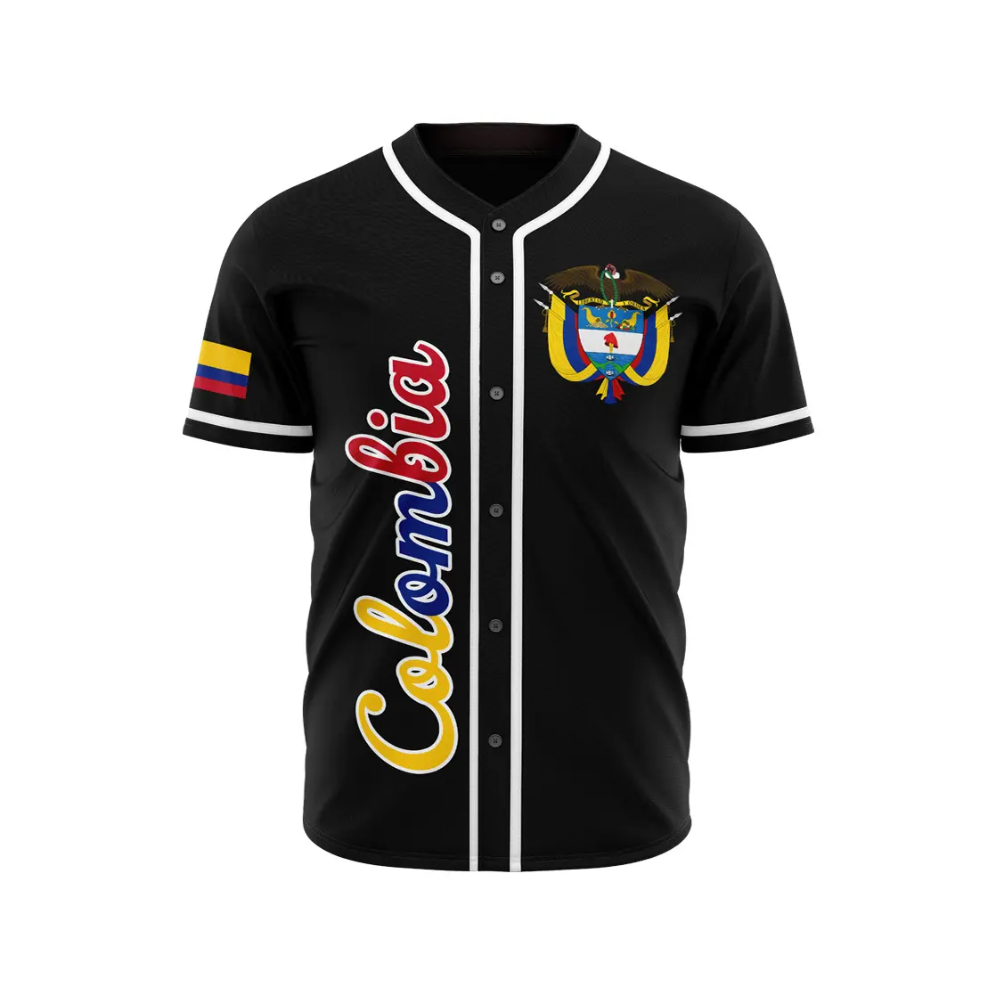 Colombia Baseball Black Jersey, Unisex