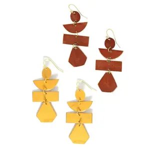 Pagoda Painted Earrings
