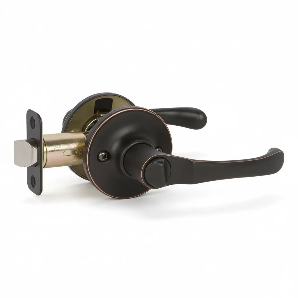 Arlington Privacy Door Lever Handle, Oil Rubbed Bronze