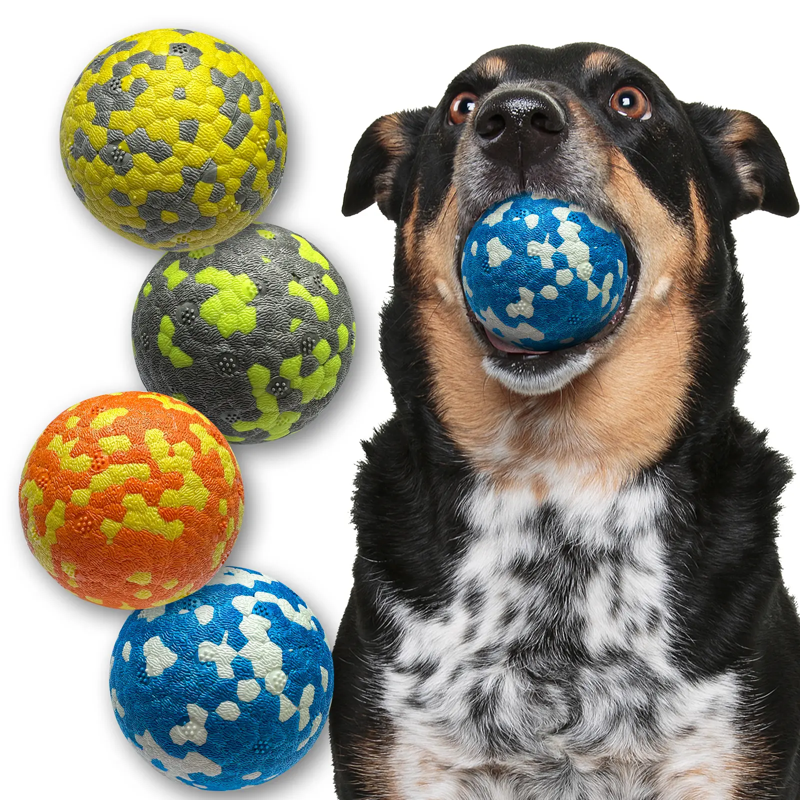 Dog Balls, Durable Dog Tennis Balls for Aggressive Chewers, Interactive Dog Toys for Training - Indestructible, Floating and Bouncy, Ideal for Dogs