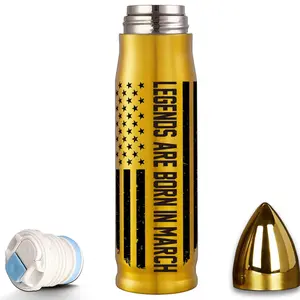 Legends Are Born in March 17oz Bullet Tumbler, Cool Birthday Gifts for Men Dad Brother, Funny Dad Gifts from Daughter