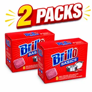 Brillo Basics Steel Wool Scrub Pads, 8-ct. Box