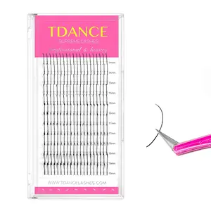 TDANCE Premade Spikes Eyelash Extension Supplies Thickness 0.07 D Curl Mix 14-19mm Matte Black Eyelash Extensions Spikes Fans(Spikes,D-0.07,14-19mm)