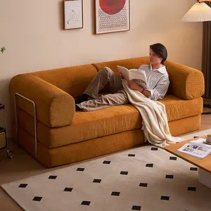 PopupSofa Teddy Sofa Bed Classical Style Compressed Sofa In Box Small Space Easy Transport Durable Sofa Sofa for Living Room Apartment Office