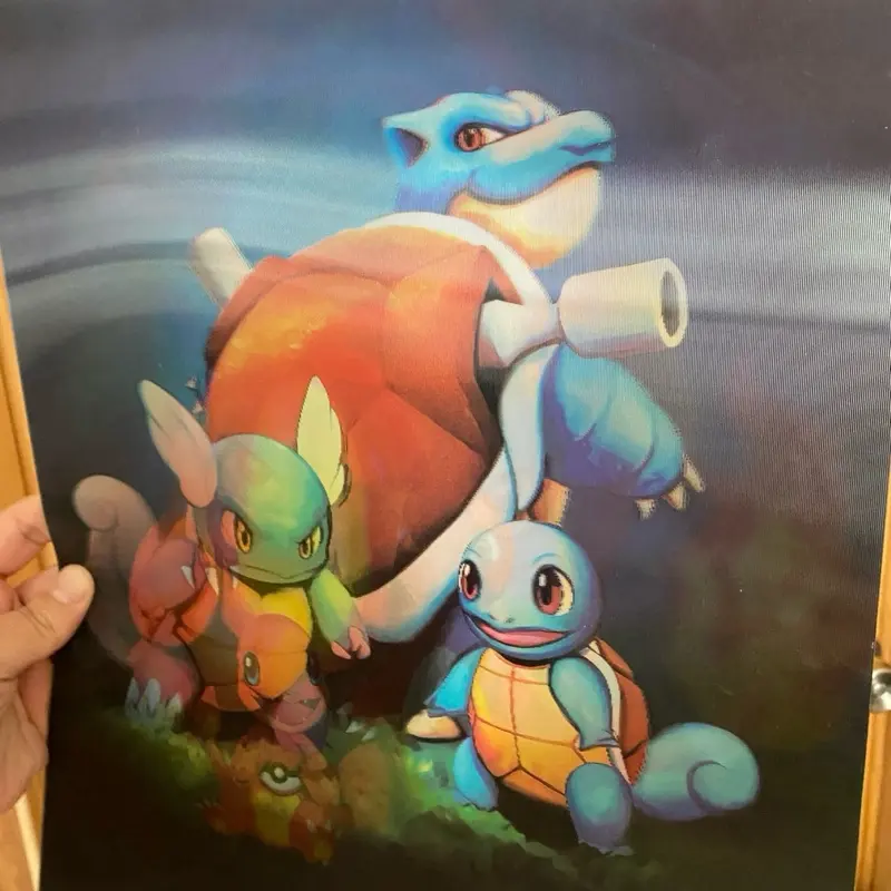 Charmander, bulbasaur, squirtle lenticular poster