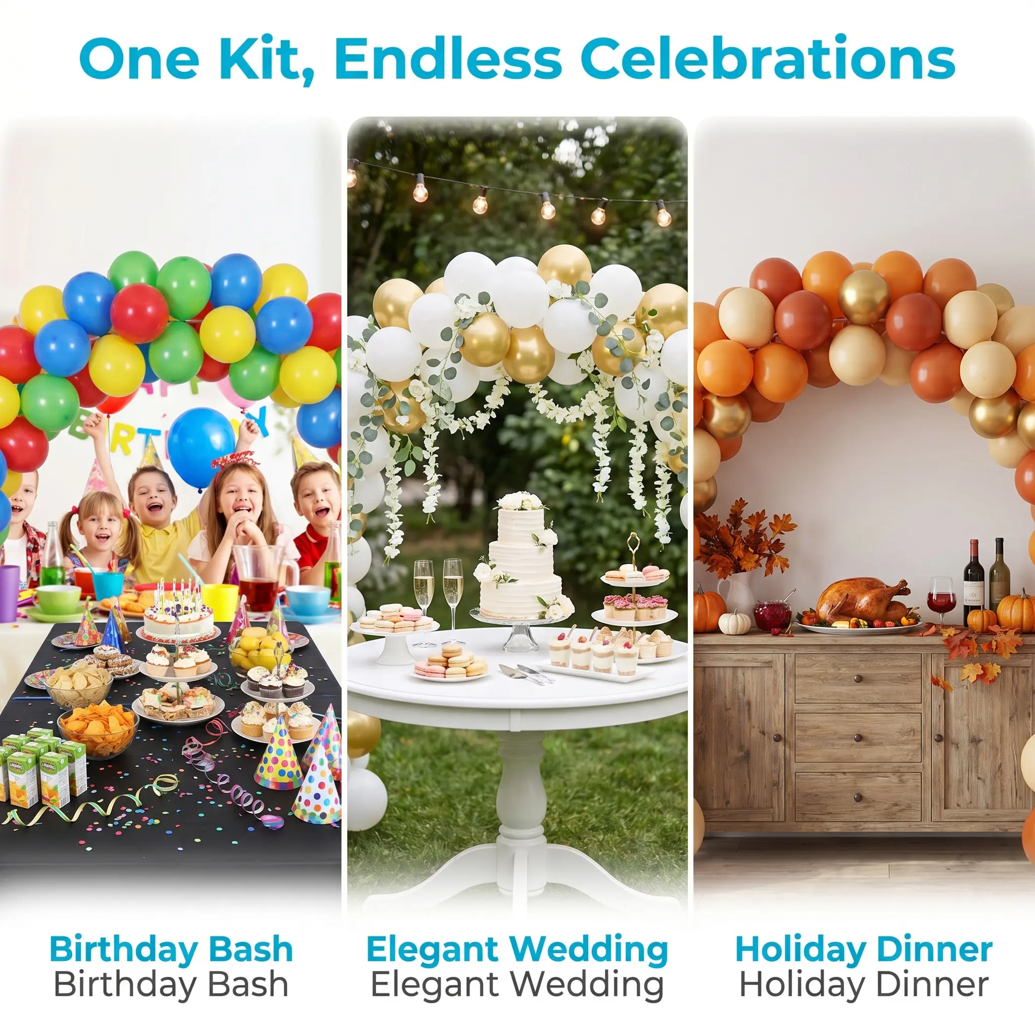 Adjustable Tabletop Balloon Arch Stand Kit, 2m/79in, for Birthday, Wedding Party Decorations