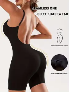 1pc Women's Full-Body Shaping Bodysuit - High-Elasticity Tummy Control & Butt Lifter, Backless Elegant Jumpsuit, Machine Washable Shaping Suit for Daily Wear, & Social Events Shapewear, Underwear (1pc)