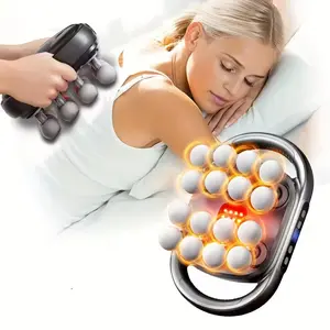 16-Head Flesh Gun Massage Device, Deep Tissue Muscle Instrument, 30 Levels of Intensity, USB Rechargeable, Full Body And Neck Massager, Perfect Gift for Athletes