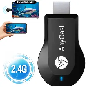 Wireless HDMI Transmitter and Receiver, 1080P Full HD Screen Mirroring, 2.4G WiFi Connection, Supports AirPlay Miracast DLNA, Plug & Play for Smartphone Laptop to TV Projector