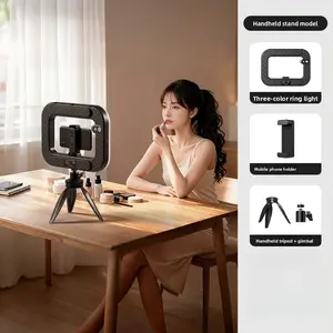 3 Color Temperatures 10-50W Ring Light, Portable Fill Light for Mobile Live Streaming Selfie Shooting