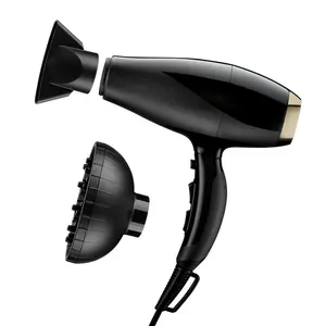 Performance Blow Dryer with Diffuser and Concentrator Attachments, Luxurious Experience and Ultra-Fast Drying Power, 6 Heat/Speed Settings, Black