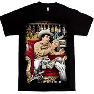 Chalino Sánchez Corridos Graphic Tee, Unisex T- Shirt  Design & Printed In The USA Gift for Children Youth Adult Family And Friends Birthday Anniversary Holiday Christmas Halloween