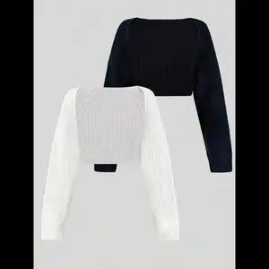 Women'sMinimalistTexturedRaglanSleeveShrugSet,ChicOpenFrontSweaterCardigan,BackToSchoolCroppedCardigan,ComfortBasicLongSleeveKnitwearforFallTwoPieceSetTopsCasualWomenswearKnittingSet1