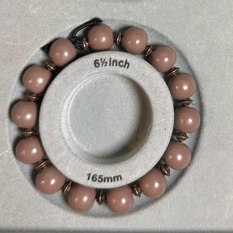 Handcrafted Wooden Bead Charm Bracelet - Unisex Fashion Accessory