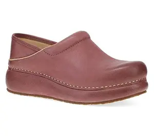 Dansko Platform Pro Rose Burnished Nubuck Leather Clog