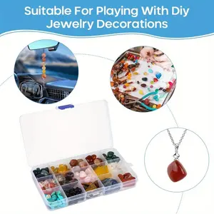 Bulk Tumbled Stones, Polished Stones with Storage Bag, Gemstones for Stress Relief, Theme Party Home Decorations Healing Gemstones in Box