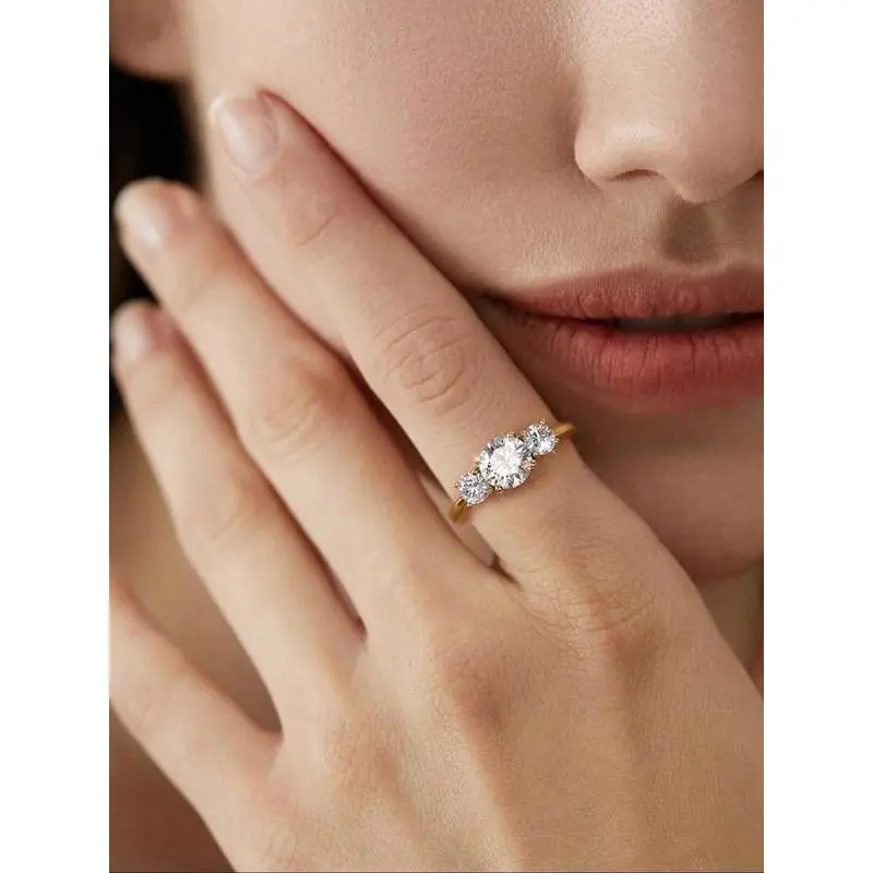S925 Sterling Silver Synthetic Moissanite Ring, Fashion Promise Ring for Women, Trendy All-match & Exquisite Engagement Ring for Birthday Gift S925 Sterling Silver Synthetic Moissanite Ring, Fashion Promise Ring for Women, Trendy All-match & Exquisite Engagement Ring for Birthday Gift