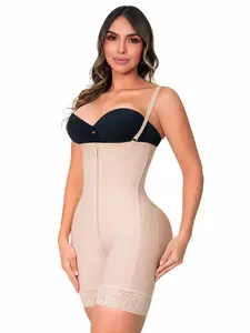Stagmi Women's Ultra Invisible Strapless Thong Bodysuit Shapewear - High Compression, Secure Fit, Seamless Smooth Fabric, Zipper-Enhanced, Minimalist Everyday Elegant Underwear (SMI7097) - Belly-Hiding, Figure, Waist-Cinching, Moldeadora, Hourglass, Belly