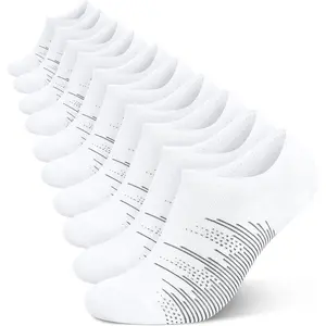 No Show Socks Men 10 Pairs Ankle Low Cut Cotton Men Socks with Non Grips 6-10/11-13