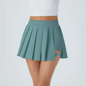 Halara Breezeful High Waisted Pleated 2-in-1 Side Pocket Adjustable Buckle Micro Mini Quick Dry Casual Skirt