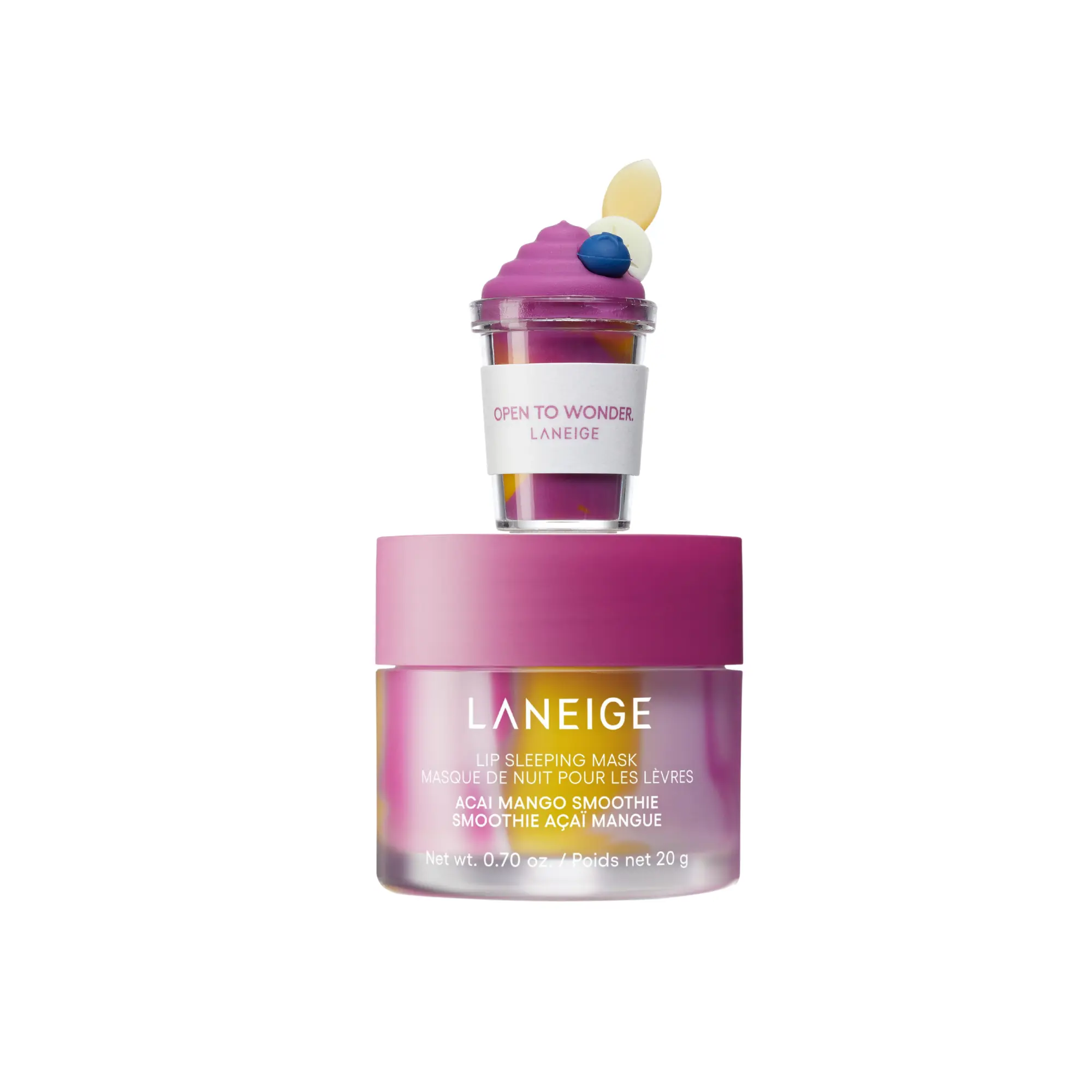 Laneige Lip Sleeping Mask Acai Mango + Smoothie Topper Duo Laneige Lip Sleeping Mask Acai Mango + Smoothie Topper Duo