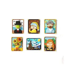 World Famous Painting Building Blocks, Educational Toy, Creative Decoration, Parent-Child Play, Assembly Puzzle