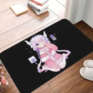 1PC Cute Kanna (Miss Kobayashi's Dragon Maid) Bedroom Mat Doormat Living Room Carpet Outdoor Rug Cartoon Pattern Rug Home Decoration