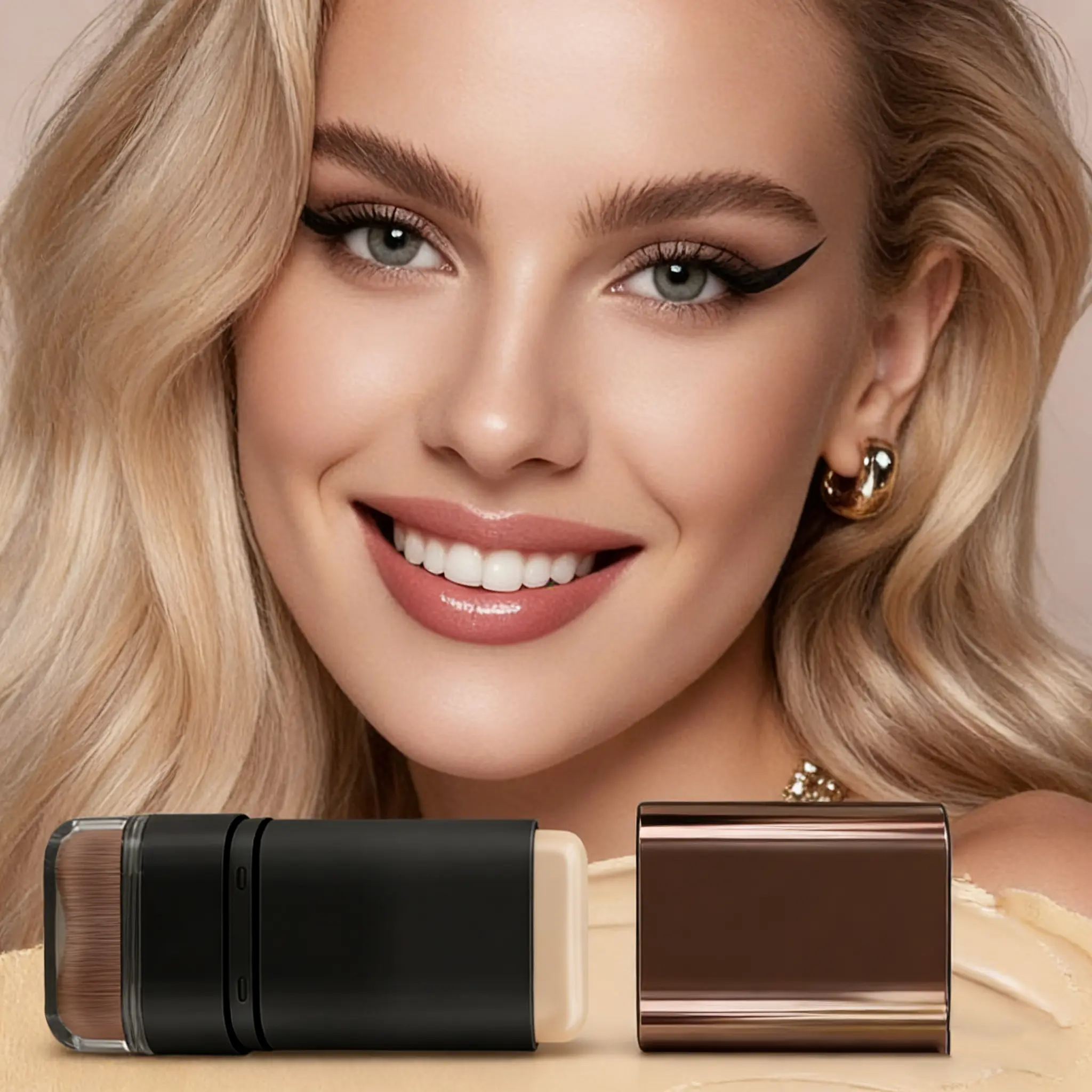 3-in-1 Makeup Stick Foundation with SPF 50 PA++++ | Full Coverage Anti-Wrinkle Sunscreen & Moisturizer | 20g Natural Matte Finish | Oil-Free, Skincare Makeup | Valentine‘s Day Gift for Her, Women, Wife, Girlfriend
