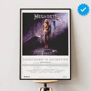 Megadeth Poster | Countdown To Extinction Poster | Album Poster Prints | Wall Decor Posters | Album Cover | Metal Music Poster