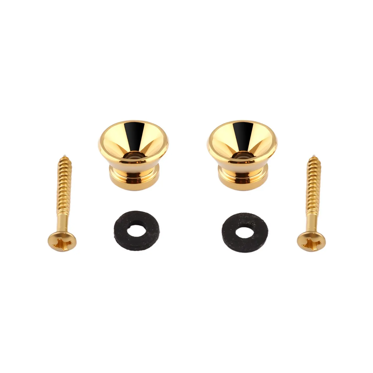 Guitar Strap Lock Buttons End Pins Pegsfor Guitar Bass Ukulele Mandolin 2pcs
