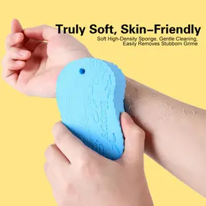 1/2 PCS Magic Exfoliating Body Scrubber - 3D Super Soft Bath Sponge, Skin-Friendly Reusable for Adults & Children