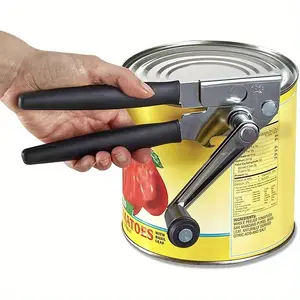 Stainless Steel Can Opener Manual No Damage Bottle Opener, Easy Grip Design for Home and Restaurant Use, Durable Kitchen Tool Utensils