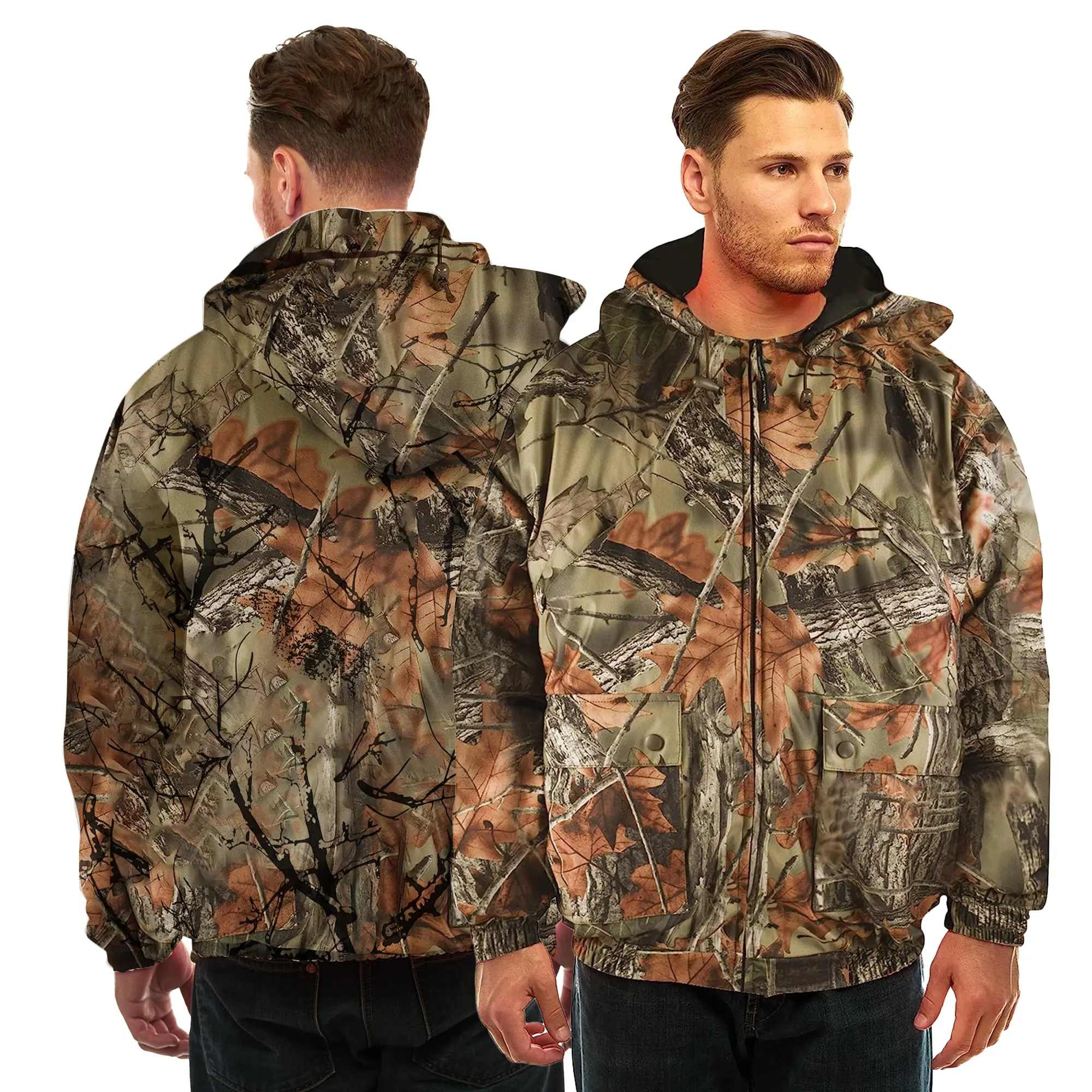 TrailCrest Men's Tactical Jacket - Insulated & Waterproof Warm Camo Hunting Coat