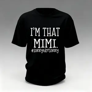 I’M That Mimi Cotton T-shirt trendy minimal black crew neck shirt for women golf gift t-shirt for men and women