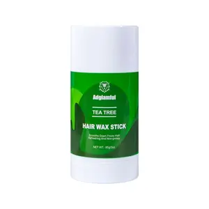 Adiplantid 85g Tea Tree Oil Hair Wax Stick Strong Hold Non-Greasy No Residue Smooth Slicked-Back Styles Enhanced Definition Silky Shine Gel Haircare Daily